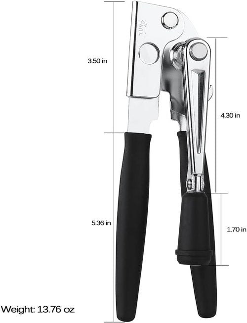 Easy-Grip Manual Can Opener by [Brand Name] - Ergonomic Hand Crank for Seniors & Arthritis | Heavy-Duty Design for Large Cans