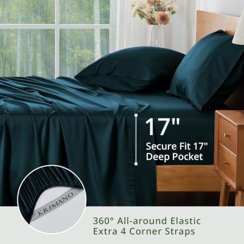 Bamboo Viscose Sheet Set Queen Size, Cooling Sheets Bed 4pcs