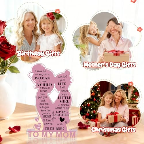 Korsralph Mom-Daughter Acrylic Plaque Sign - Heartfelt Mother’s Day Gift from Daughter