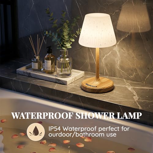 Wood Grain Waterproof Shower Lamp for Bathroom & Outdoor Decor