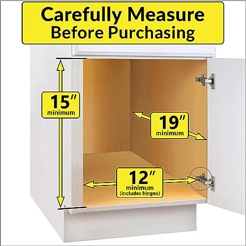Pull Out Under Sink Kitchen Cabinet Organizer 11.5W x 18D Chrome - Sliding Shelf for Cabinets & Undersink Storage