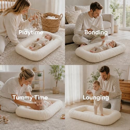 NatEmbrace Birch Baby Lounger Infant Support Cushion for 0-24 Months