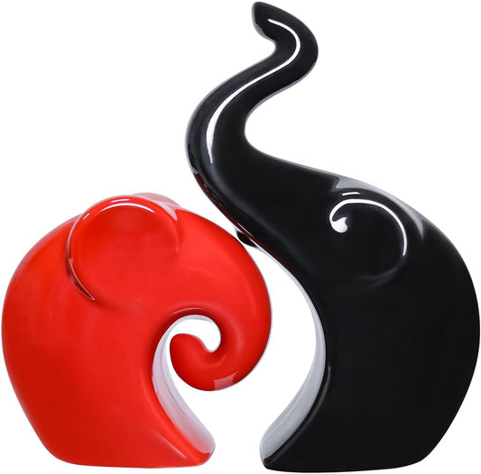 Elephant Ceramic Ornament for Home Décor | Unique Animal Figurine for Elephant Lovers