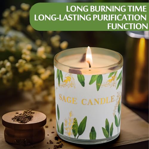 Candles, 6 Pack Sage Candle for Cleansing House Negative Energy