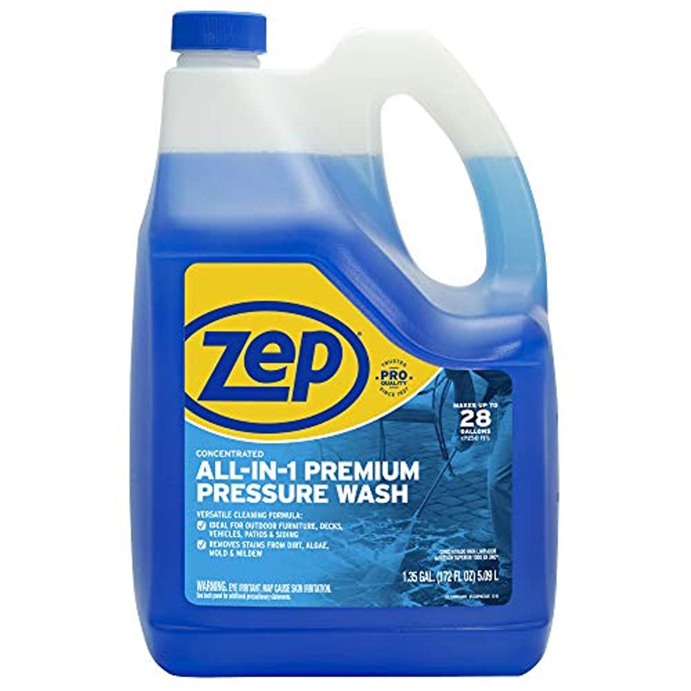 Zep All-in-1 Premium Pressure Washing Concentrate - 172 Fl. Oz | Powerful Cleaning Solution