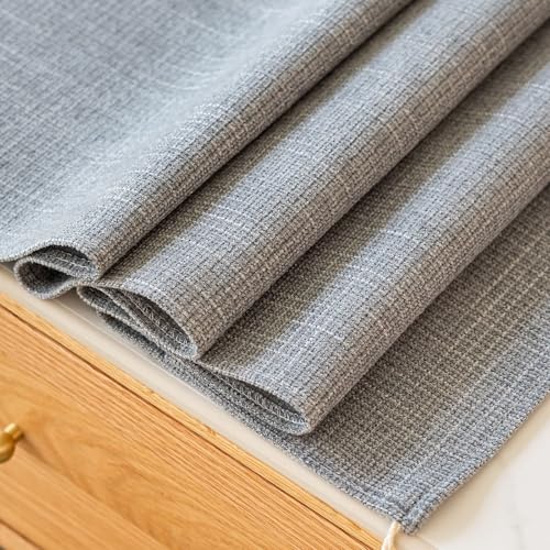 Sceous Gray 67" x 24" Coffee Table Cover with Pockets, Scratch-Resistant & Soft Winter & Spring Protector