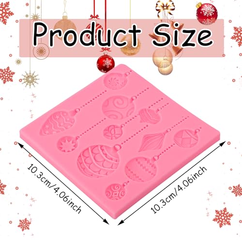 ICNYEKl Christmas 3D Crystal Ball Fondant Mold I-74 Cake Decorating Tool