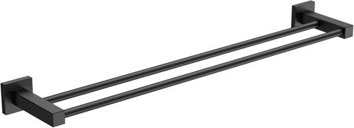 FORIOUS 24-Inch Double Towel Bar - Heavy Duty SUS304 Stainless Steel | Matte Black Finish for Bathroom Wall