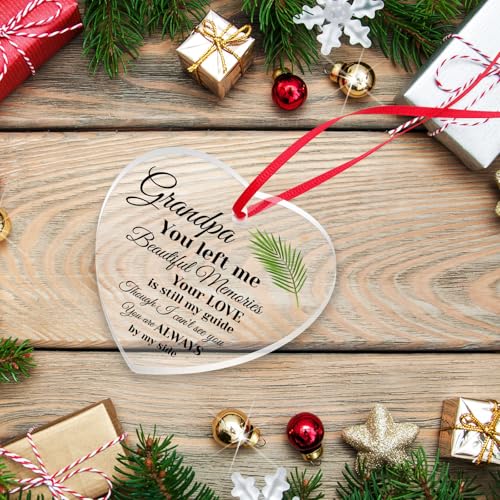 Grandfather Memorial Acrylic Ornament - Sympathy Gift for Loss of Grandpa