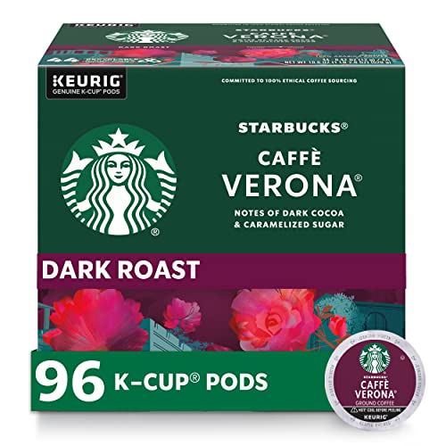 Starbucks Caffè Verona Dark Roast K-Cup Coffee Pods - 24 Count (Pack of 4) - 96 Pods