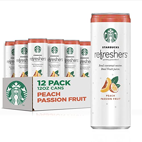 Peach Passion Fruit Starbucks Refreshers Juice Cans - Pack of 12