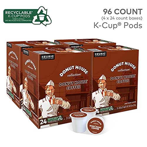 Donut House Collection Coffee Pods - Light Roast, 96 Count - Compatible with Keurig