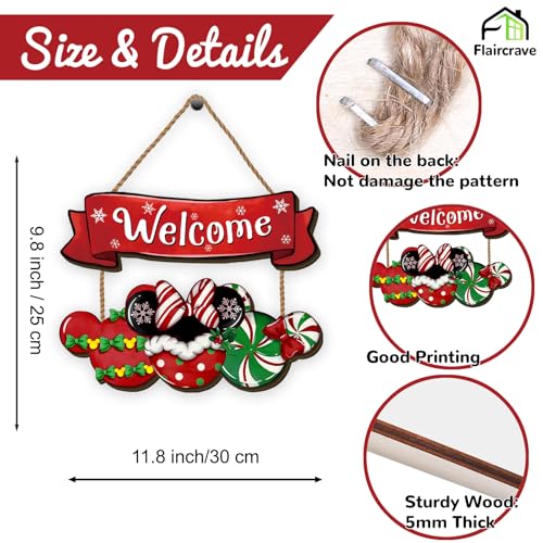 Christmas Wreath 11.8×9.8 Inch Winter Xmas HoHoHo Home Party Decor