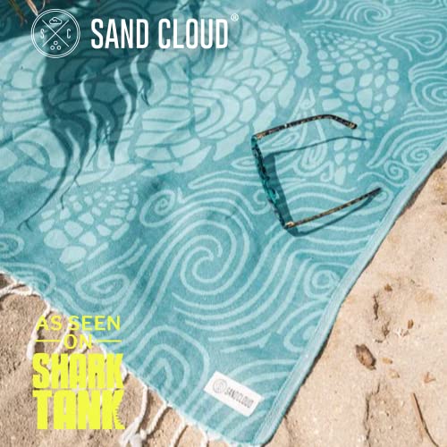 Turkish Beach Towel - Sand Resistant & Quick Dry with Swirl Turtle Design - 35x68 Inches