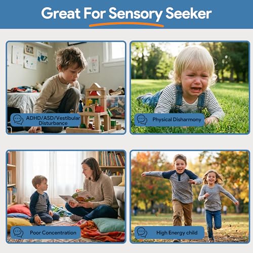 Brelley Blue Sensory Spinning Chair for Kids - Balance & Sensory Play Toy