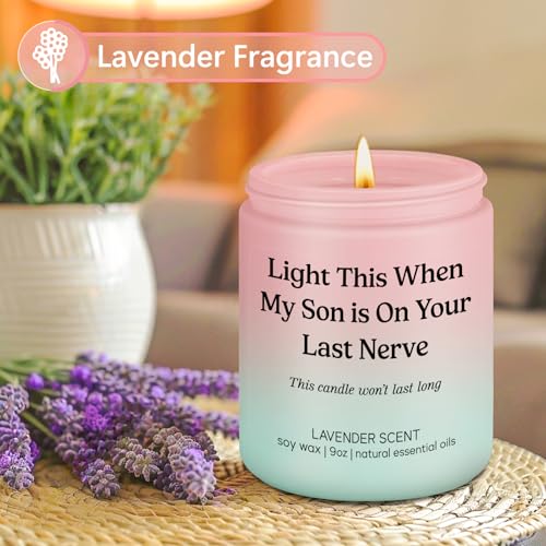 Lavender Scented Candle for Daughter-in-Law Gift - 9 oz, 50+ Hour Burn