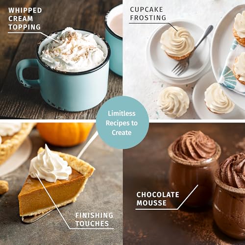 500ml Stainless Steel Whipped Cream Dispenser with 3 Nozzles - Food Grade Kitchen Tool