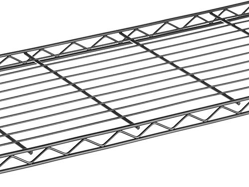 Whitmor 3-Tier Black Metal Shelving Unit, 36"L x 14"W x 36"H, Adjustable Wire Storage