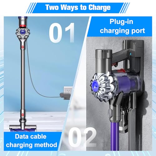 JUNWOOD 10000mAh Silver Replacement Battery for Dyson V6 Vacuum - Longer Run Time & Compatibility