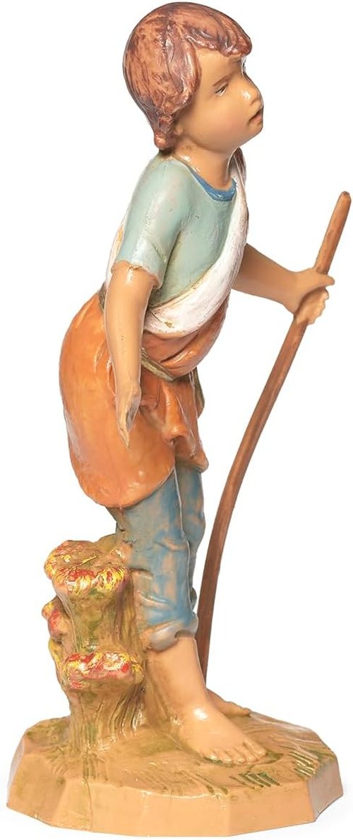 Fontanini by Roman Inc. Zeke The Boy Farmer Nativity Figure - Hand Sculpted & Painted, 5" Collection