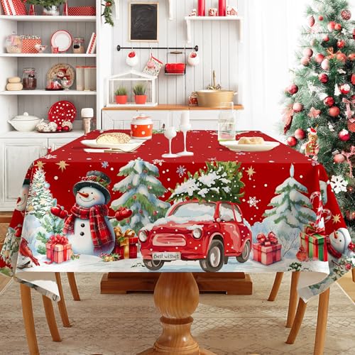 Christmas Tablecloth 60x140 Inch Rectangle, Decorations For Home