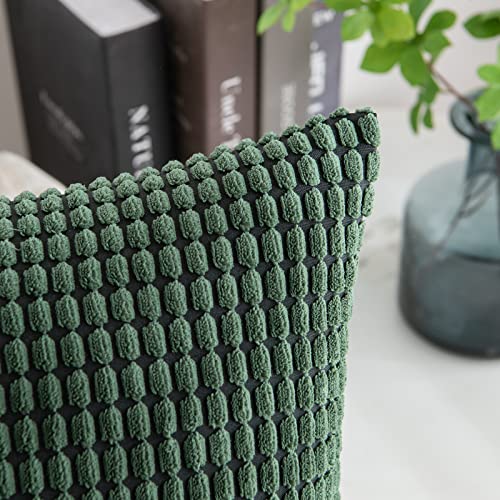 MIULEE 18x18 Inch Throw Pillow Covers Set of 4 Christmas Red & Green