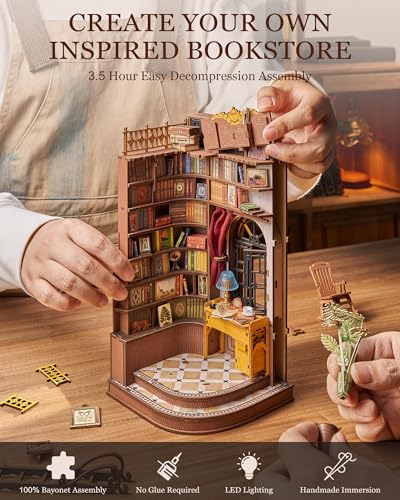 British Style Bookend Kit - DIY Miniature Study Nook & Shelf Decor