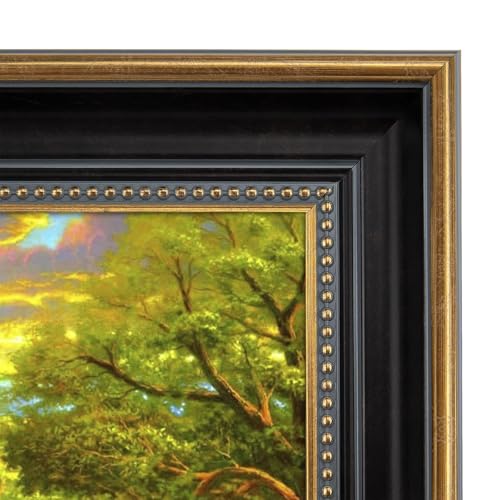 16x20 Ornate Picture Frame with Real Glass - Gold Black Poster Frame, Variation of THIS Listing