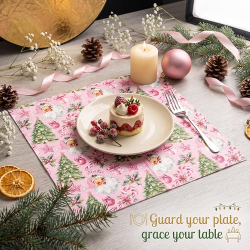 Pink Santa Paper Napkins 80 Sheets Christmas Disposable Party Tableware