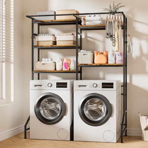 Homde Over The Washer and Dryer Storage Shelf: 5-Tier Heavy Duty