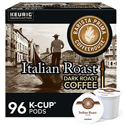 Italian Roast Coffee Pods - Pack of 96 Recyclable Keurig Single Serve Cups