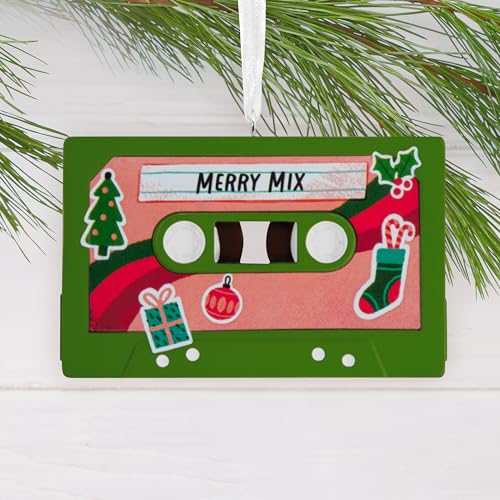 Merry Mixtape Hallmark Christmas Ornament - Retro Cassette Tape Keepsake
