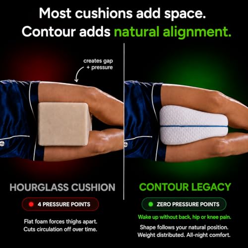 Contour Legacy Leg & Knee Foam Support Pillow for Side Sleepers - 1 Pack