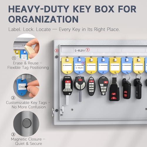 Smart Wall Mount Key Lock Box with App & WiFi Remote Unlock