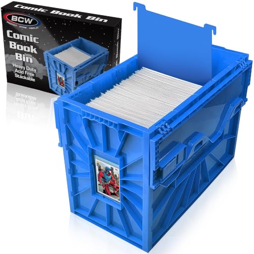 Blue Comic Book Storage Bin - Holds 150 Comics, Single Pack