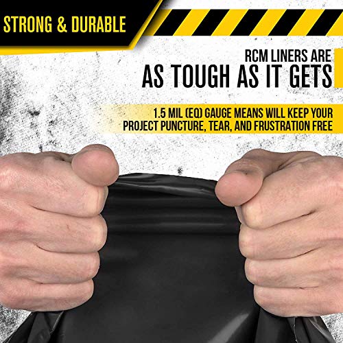 Heavy Duty 55-60 Gallon Trash Bags - 38 x 58 Inches, Pack of 100