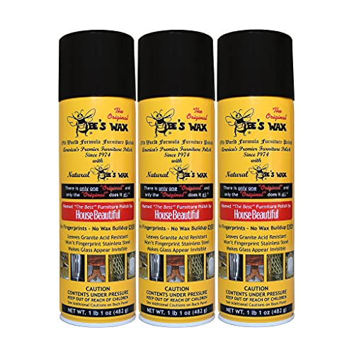 Bee's Wax Old World Furniture Polish 17oz Pack of 3 - Multi-Surface Wood Leather Marble