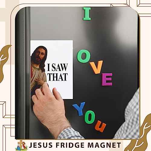 Geiserailie 2 Pcs Funny Car Magnets Magnetic Fridge Magnets I Saw That Christmas Decoration Waterproof Peeking Refrigerator Cute Fun Reusable Magnetic Decal for Fridge Car Cruise Adults Gifts