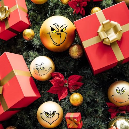 72Pcs Christmas Ornaments Stickers - 3 Inch DIY Tree Decorations for Party Supplies, Windows & Smooth Surfaces | Waterproof, Removable, No Residue | Holiday Stickers for Home, Xmas Tree & Party