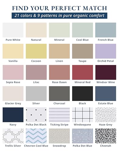 Queen Organic Cotton Percale Cooling Bed Sheet Set - Mineral - Lane Linen