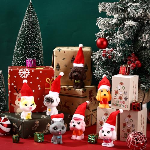 Gemscream 28-Piece Christmas Dog Appreciation Gift Set with Cute Rubber Dogs & Accessories - Variation 28 / Cute