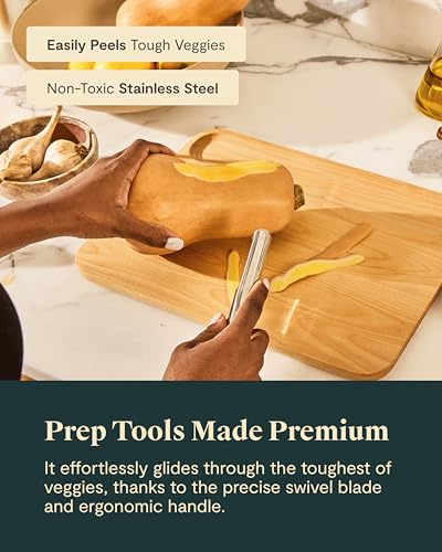 Caraway Stainless Steel Vegetable Peeler with Ergonomic Handle – Kitchen Tool