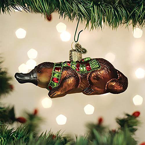 Old World Christmas Hand-Crafted Glass Platypus Tree Ornament - Festive Holiday Décor