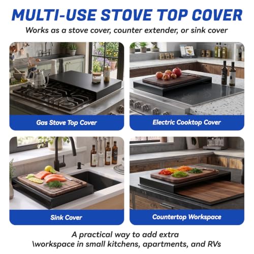 Stainless Steel Gas Stove Top Cover, Multi-functional Noodle Board,