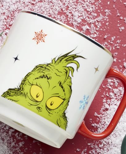 Lenox Merry Grinchmas Porcelain Stackable Christmas Mug Set for 4