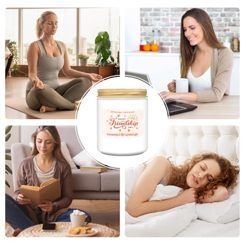 Lavender Scented Soy Candle Gift for Best Friend - Birthday & Christmas Gift Set, Variation friendship1-03