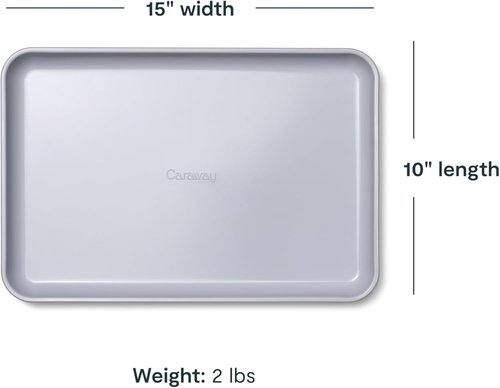 Caraway Non-Stick Ceramic Baking Sheet - Eco-Friendly, PTFE & PFOA Free - Ideal for Baking & Roasting - Medium (15" x 10") - Sage
