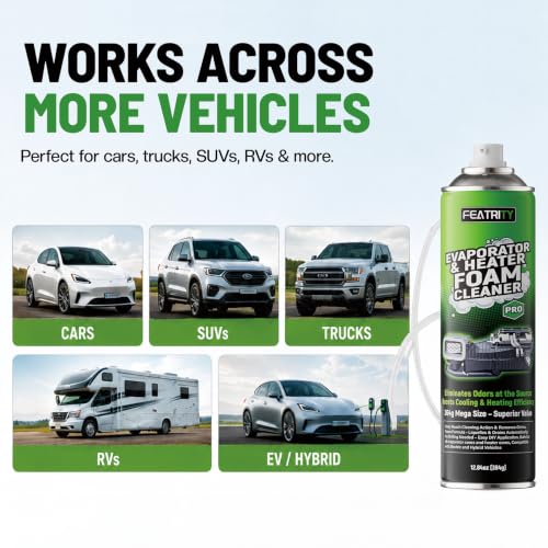 Odor Removal Car AC Coil Cleaner Foam 12.84 oz Pack of 2 - Deep Clean & Freshen Cabin