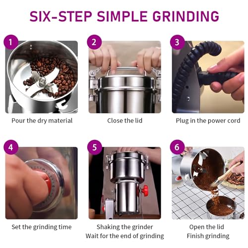 750g Stainless Steel Grain Mill & Spice Grinder - 2800W High-Speed Flour Maker - Variation of THIS listing