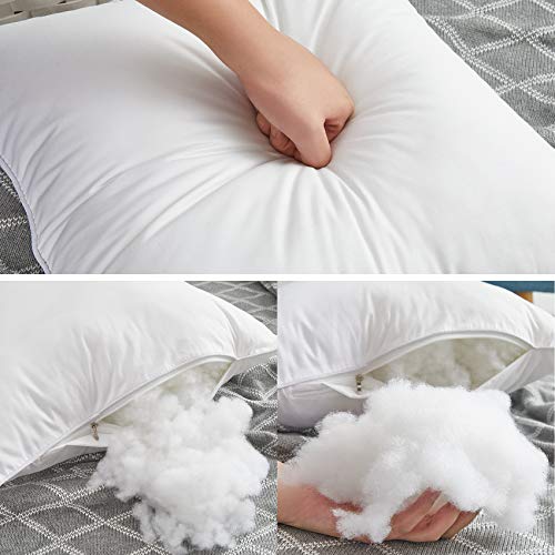 White 26x26 Inch Pillow Inserts Set of 2 - Cotton Cover Decorative Throw Pillows Variation of THIS listing